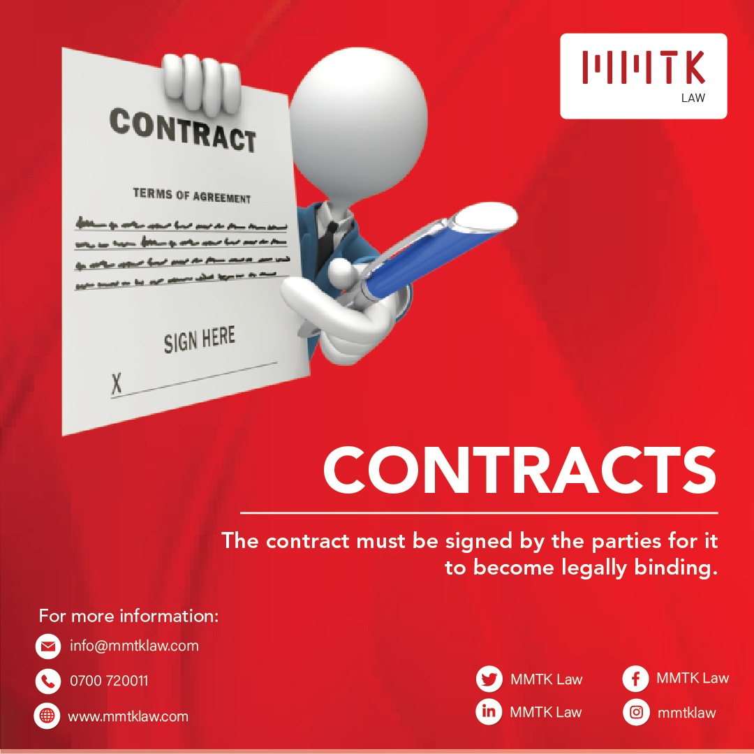MMTKLaw's tweet photo. A contract must be signed by both parties for it to become legally binding.
#mmtk #mmtklaw #lawfirm #controversial #contractbinding https://t.co/YaCVZ6wCey