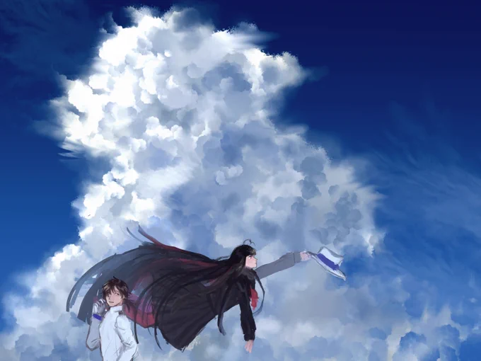 超昔の絵ですが龍馬さんとお竜さん 