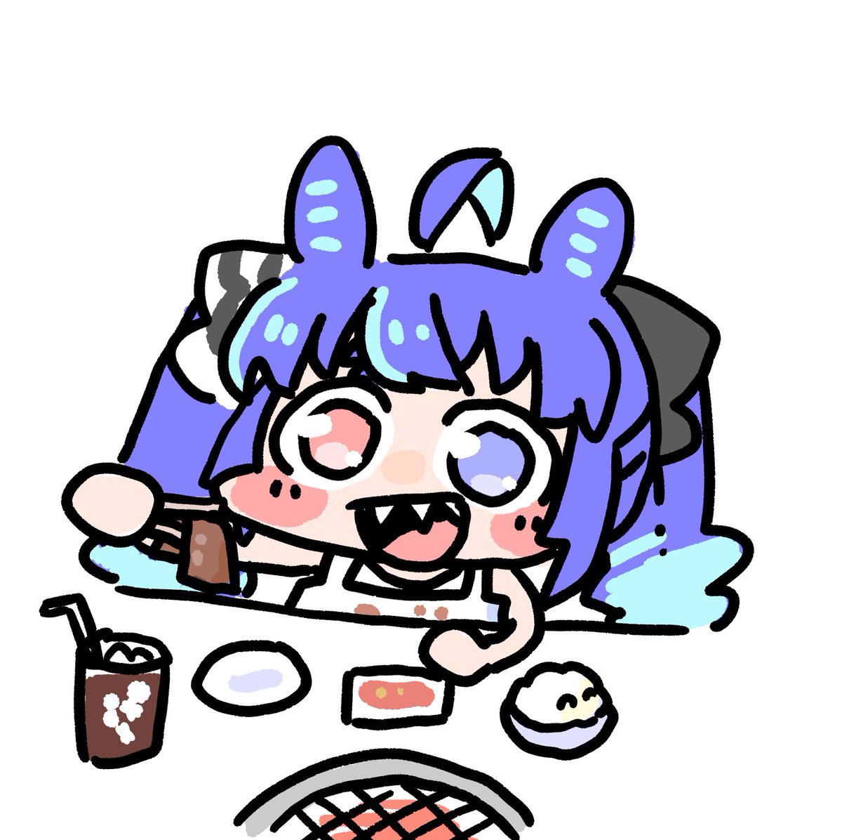 ツインターボ(ウマ娘) 「#見た人も無言で青い何かをあげる 」|ブラニンのイラスト