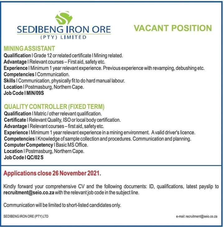 MetjahTebogo's tweet image. Job vacancies ‼️ 
Please retweet ❤ 🙏🏾 🙂