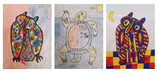 sdunning11's tweet photo. More Grade Three Woodland Art inspired by Ojibway Artists, Norval Morrisseau and Jim Oskineegish. Thank you Mrs. Buttery for displaying their creations!
@LibraryStTims ! @StTimothyHCDSB
 @HCDSB @IndigenousHCDSB https://t.co/dZvH9B1z4J