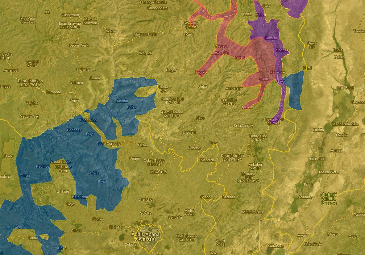L_ThinkTank's tweet image. [ 🇪🇹 ÉTHIOPIE ]

🔸Les forces du Tigray ont capturé la ville de Mehal meda au Nord de Showa. Les grandes villes continuent de tomber successivement aux mains des TDF, qui ont pris le contrôle de la ville de Shewa Robit et de Molale 
 dans la région d'Amhara.