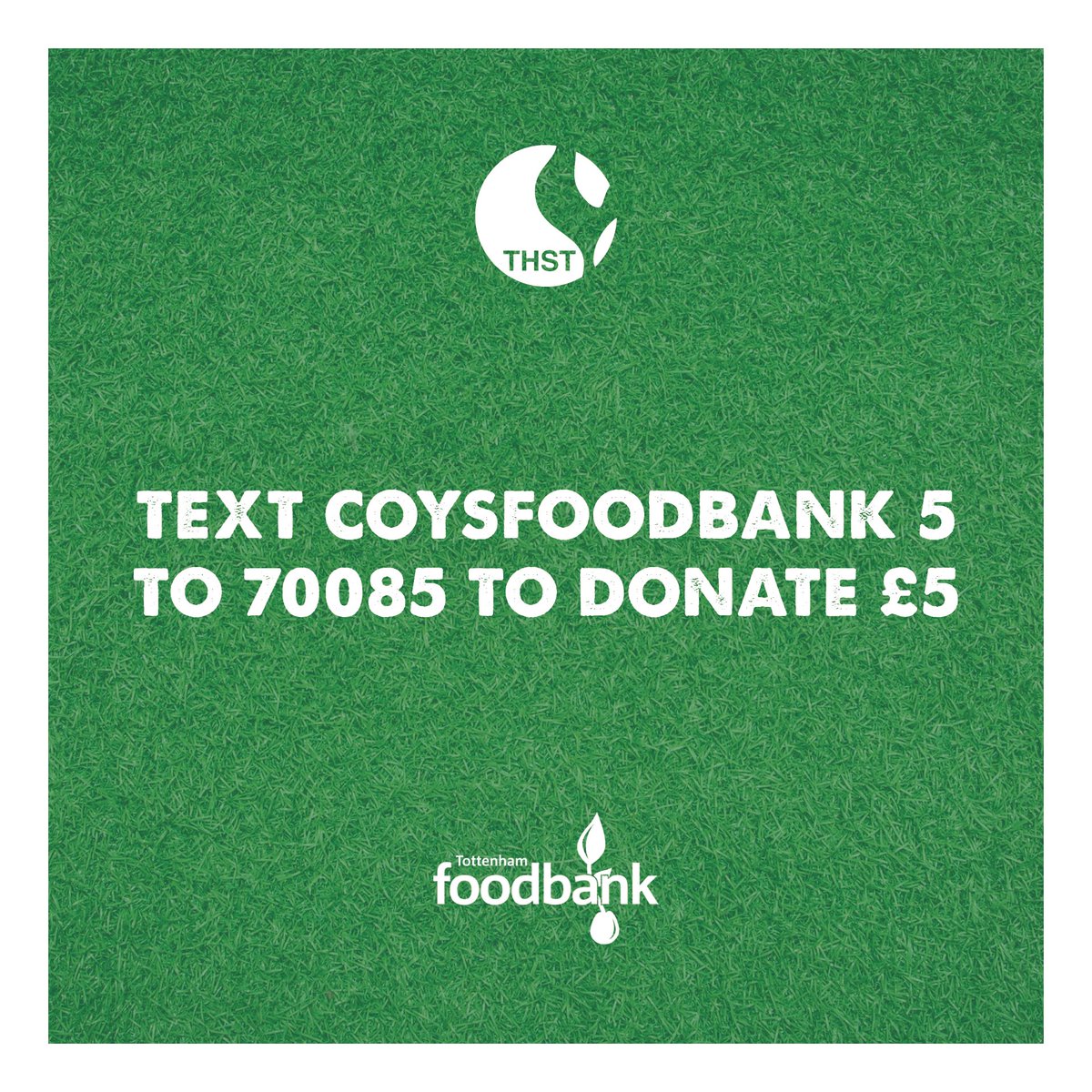 THSTOfficial's tweet photo. ⚽️ At the match today? Remember to drop off any instant coffee, ketchup and sauces at the @TottFoodbank van by the Community Sports Centre from 1.30 to 3.30pm.
📱Not at the match today? Support @TottFoodbank by texting COYSFOODBANK 5 to 70085 to donate £5.
#KickOffAgainstHunger https://t.co/SuNMFpc34q