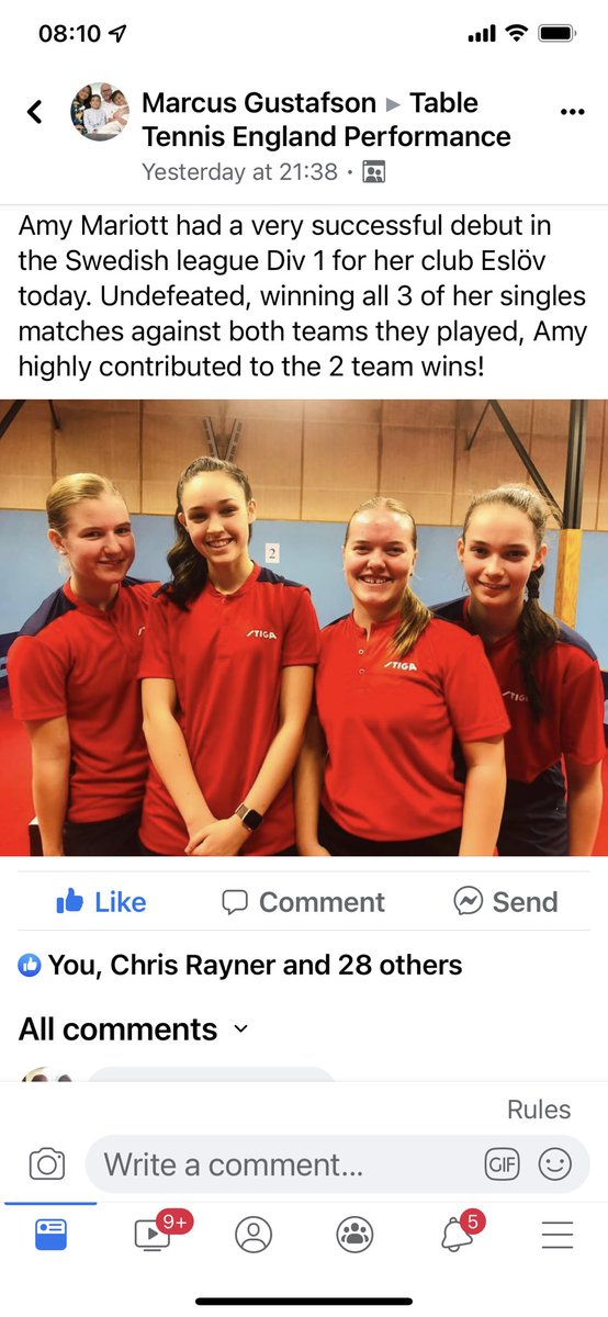 Karlmarriott5's tweet photo. @Amymarriott13 first time playing for her new club Eslov in Sweden. Well done @wickersleyssc @topspintt https://t.co/6FiBrf9yU5