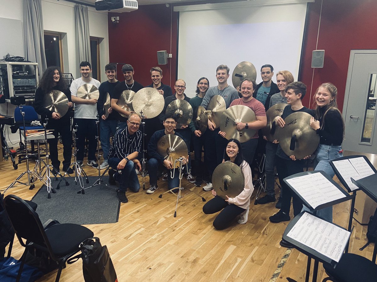 We had the best time with Anders Åstrand last week. It was so fun to work with him for our successful showcase on Friday night. Furthermore, he taught us about improvisation and we had a class about the amazing <a href="/ZildjianCompany/">Zildjian Company🌕</a> cymbals. Thanks sou much for this experience!🍀🌞