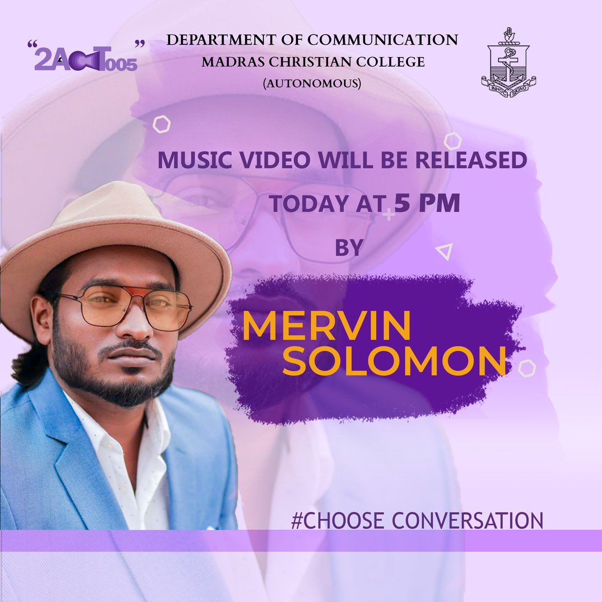 pgcommunmcc's tweet photo. The music video of our PR campaign @2act005 will be released today by Music Director @MervinJSolomon at 5pm!
Stay tuned!
#2act005 #mervinsolomon #muiscvideo #prcampaign #departmentofcommunicationmcc #mcc https://t.co/RzBzCmzSOc