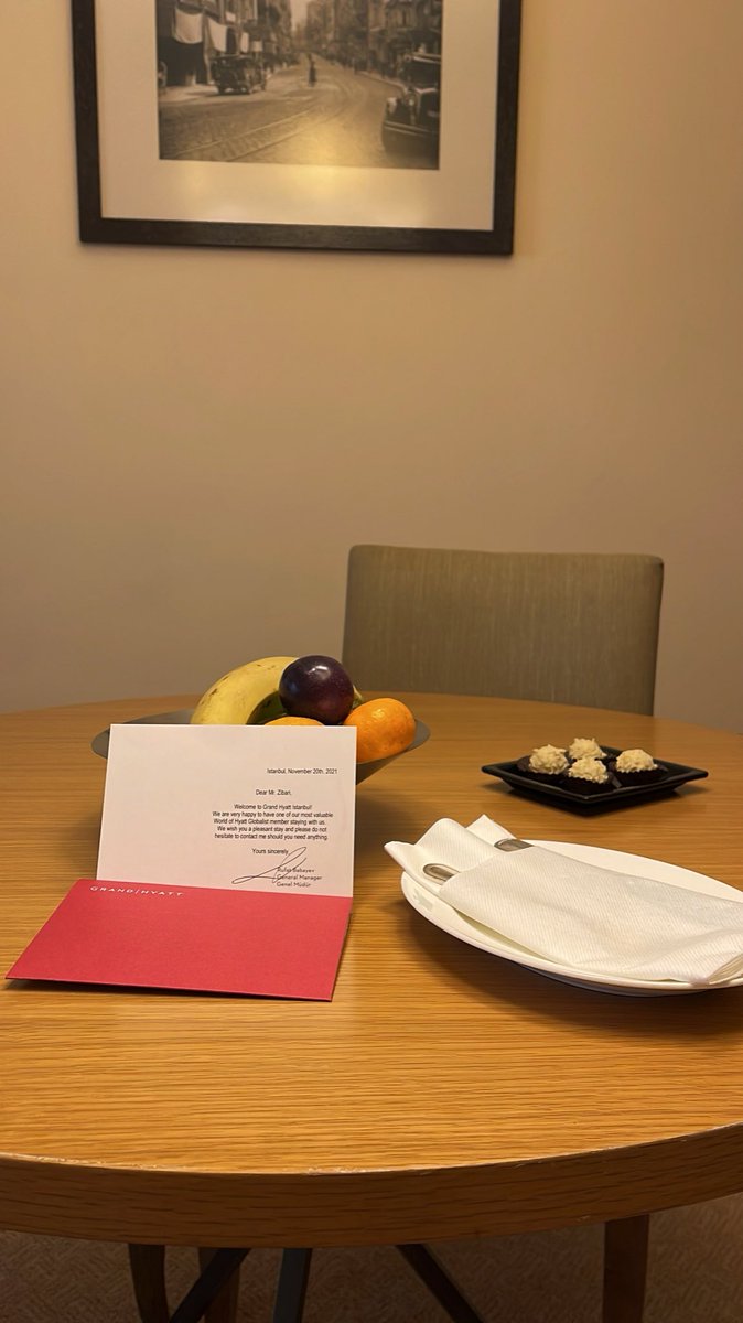 dhl1600's tweet image. Many thanks for Grand Hyatt Istanbul Hotel for upgrading to Grand Suite and nice welcoming.      Special thanks to Mr BABAYEV the general manager for his kind letter