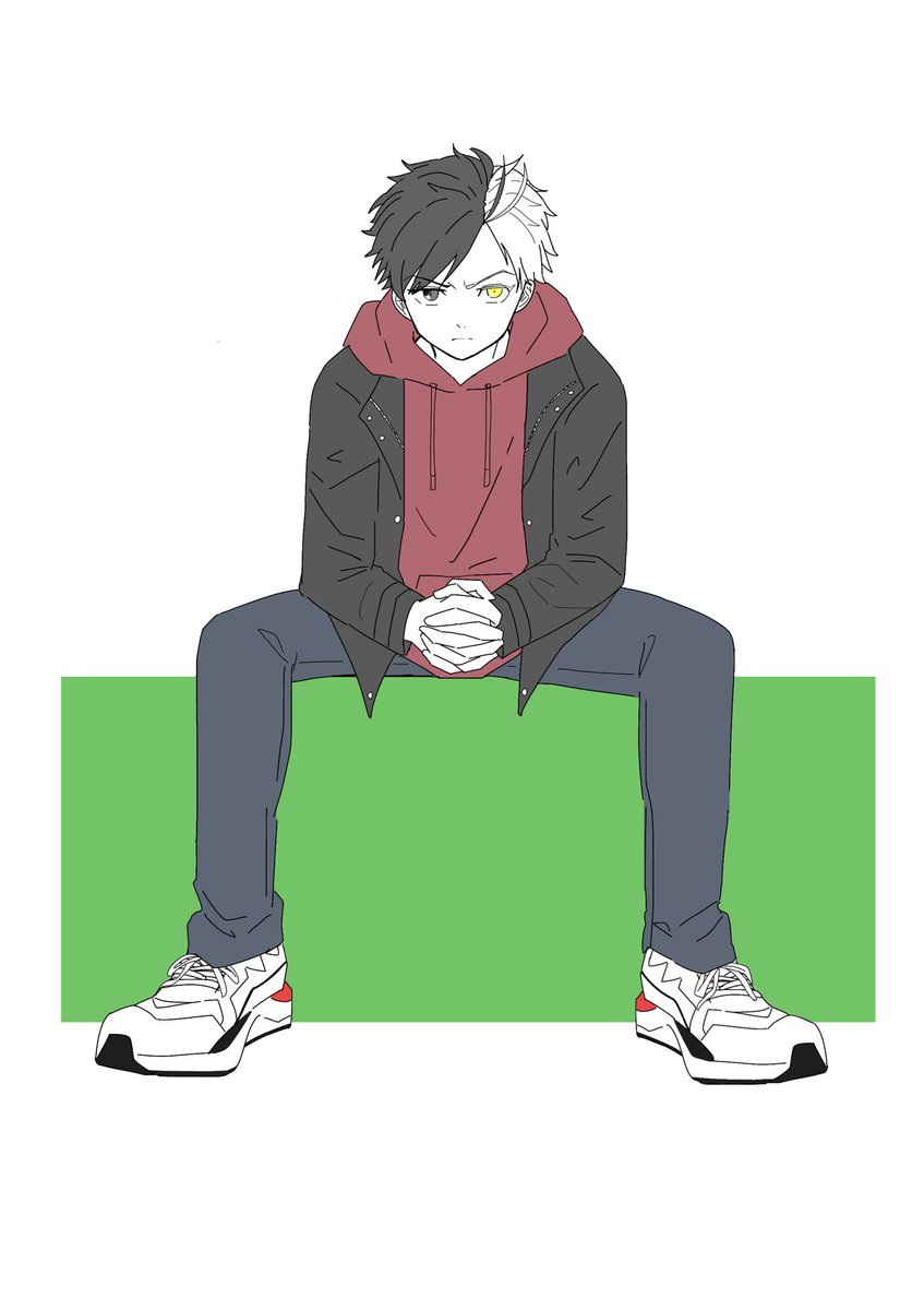 「全身絵と服の練習したかったので中の人の服からそれっぽいの選んだけど蘇枋君いつもと」|木雨🌿のイラスト