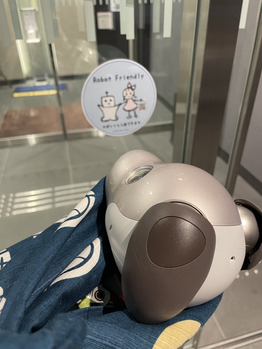 fukusuke_aibo's tweet image. fuku助、看板aiboのお手伝いに来ました🐶✨（萌ちゃんは入院中😢）
#スーパーホテルPremier秋葉原
#RobotFriendly