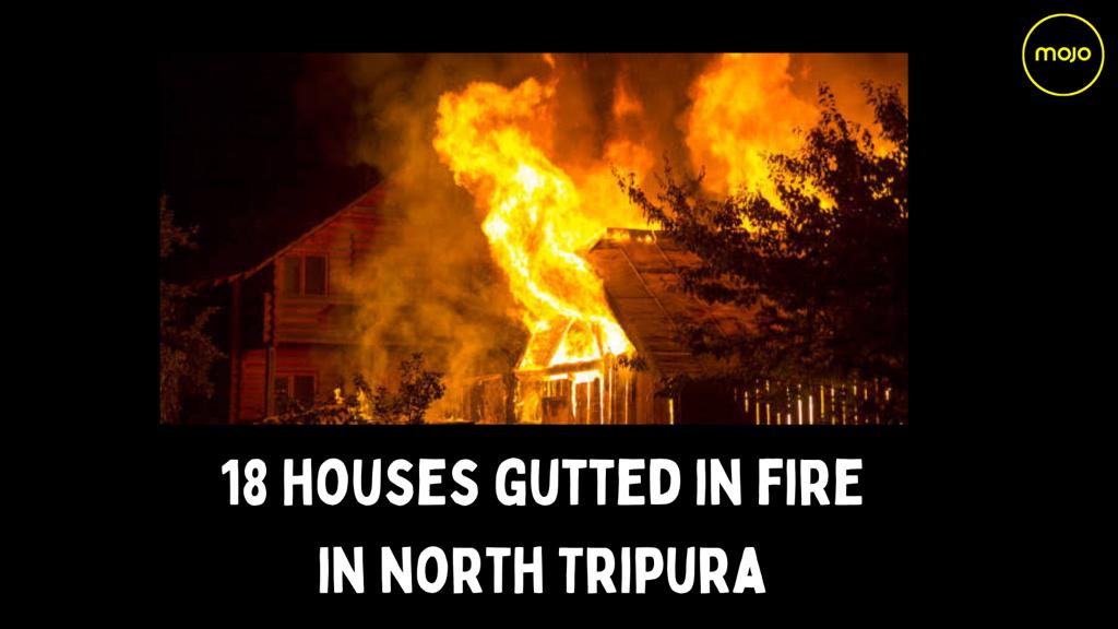 themojostory's tweet photo. Massive #fire broke out at the #HampsaparaBru camp, which is part of the #Panisagar subdivision. Around 18 homes have been destroyed by fire, reportedly. An electric short circuit is said to have ignited the fire. https://t.co/wmYBOwe9Qw