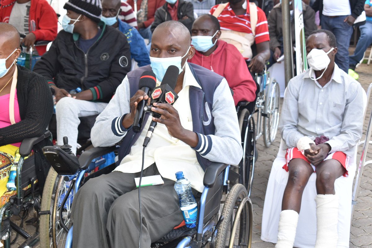" Everything happens with a purpose but road accident can be avoided let's be cautious on our roads"-𝐌𝐨𝐫𝐫𝐢𝐬 of 𝐊𝐃𝐅 who is a road crash survivor in his testimony.
<a href="/Ncpwds/">ncpwds</a> <a href="/MOH_Kenya/">Ministry of Health</a> <a href="/ntsa_kenya/">NTSA KENYA</a> 
#WDR2021