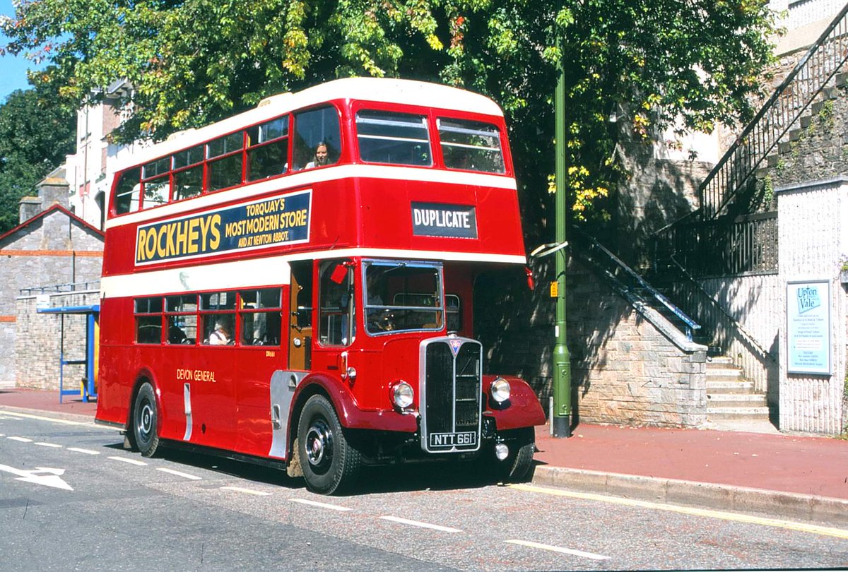 DevonGeneralOT's tweet photo. NTT 661 is our 1952 Weymann-bodied AEC Regent III. For more information on this bus please visit our website: https://t.co/zf9iiowr9y
Picture credit: DGS collection
#devongeneral #devon #exeter #torquay #paignton https://t.co/jKO9KbRwL0