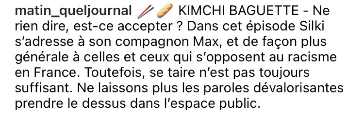 🥢🥖KIMCHI BAGUETTE par Silki
sur Mâtin, quel journal ! ep.04
@matin_qljournal 
💙Link :: https://t.co/aEgMfa42Ju 