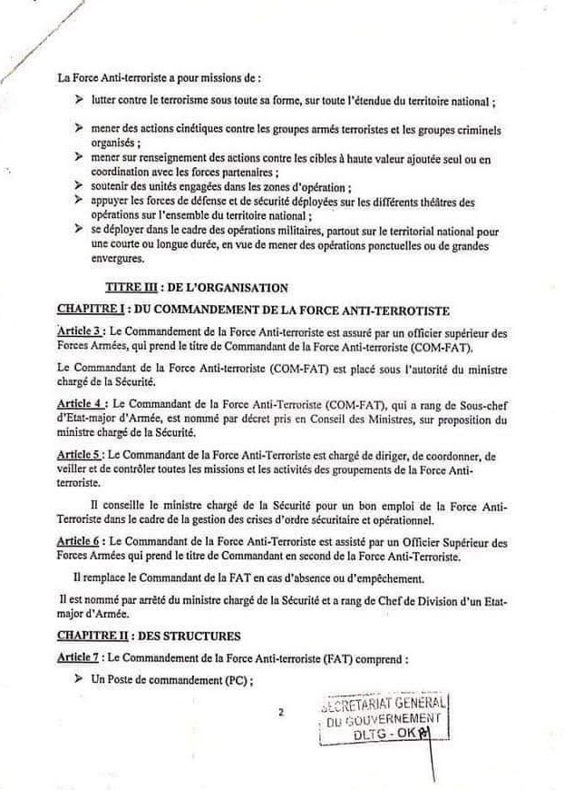 MohaMadSissoko1's tweet photo. Par un arrêté interministériel du 10 novembre 2021, les autorités de transition du Mali suppriment la Force spéciale anti-terroriste de sécurité (FORSAT) et la remplacent par une Force antiterroriste (FAT), toujours placée sous l’autorité du ministre de la Sécurité. https://t.co/ldwcqVHFY4