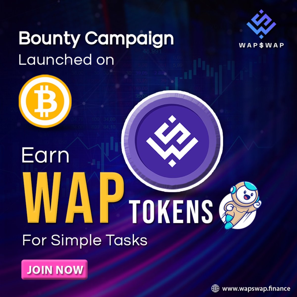 Hello Fam! We have launched the most awaited Bounty Campaign of the year!  Join Today - https://t.co/lYCCoKjUvN https://t.co/9GzGSCON8q  #WapSwapFinance #WapSwap #WAP #blockchain #crypto #technology #bitcoin  #Binance #BNB