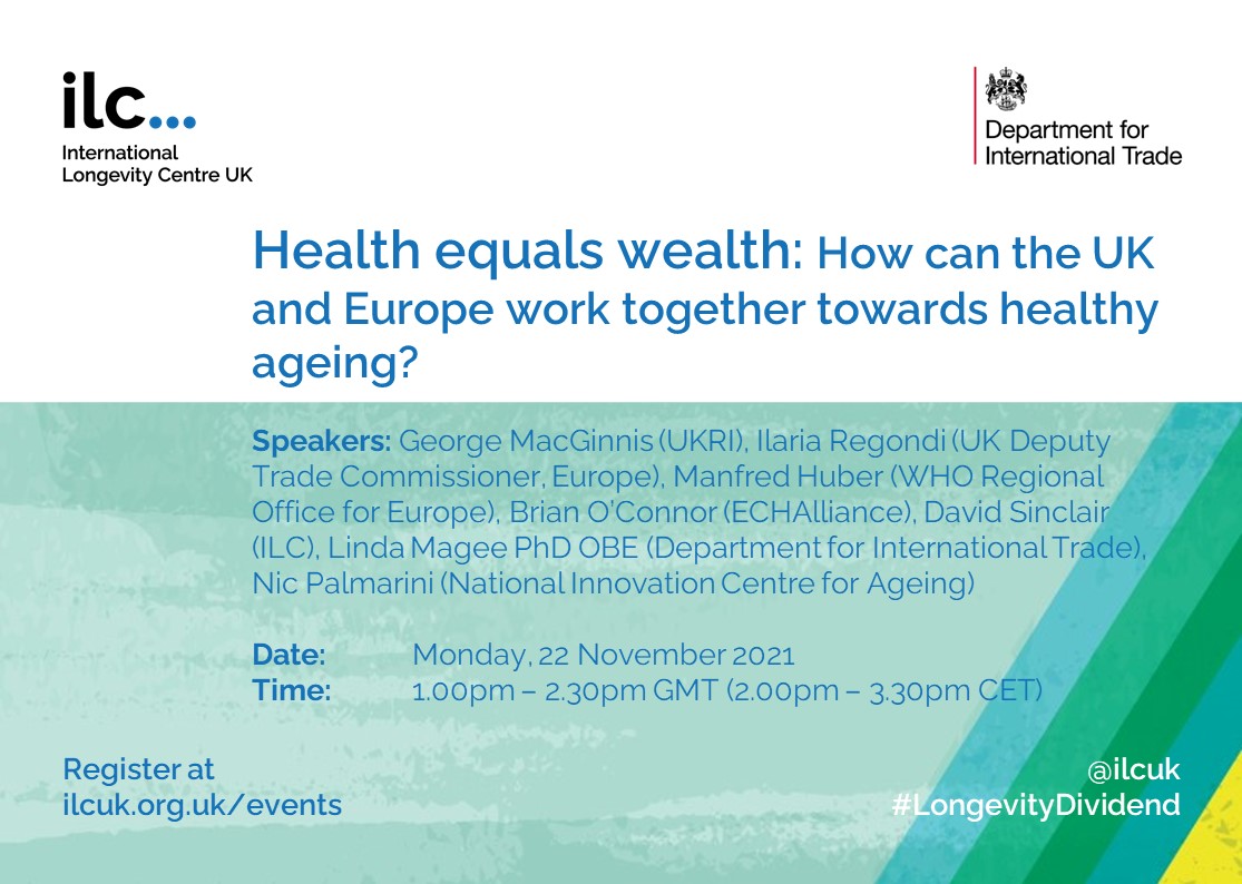 ILCUK's tweet photo. We're proud to have been a partner on @tradegovuk's Healthy Ageing Report:

Join us tomorrow for our joint virtual event at which we'll be discussing the report's findings in more detail.

Register below 👇

https://t.co/AKRSxHDxsI https://t.co/MGHUvbWBDL