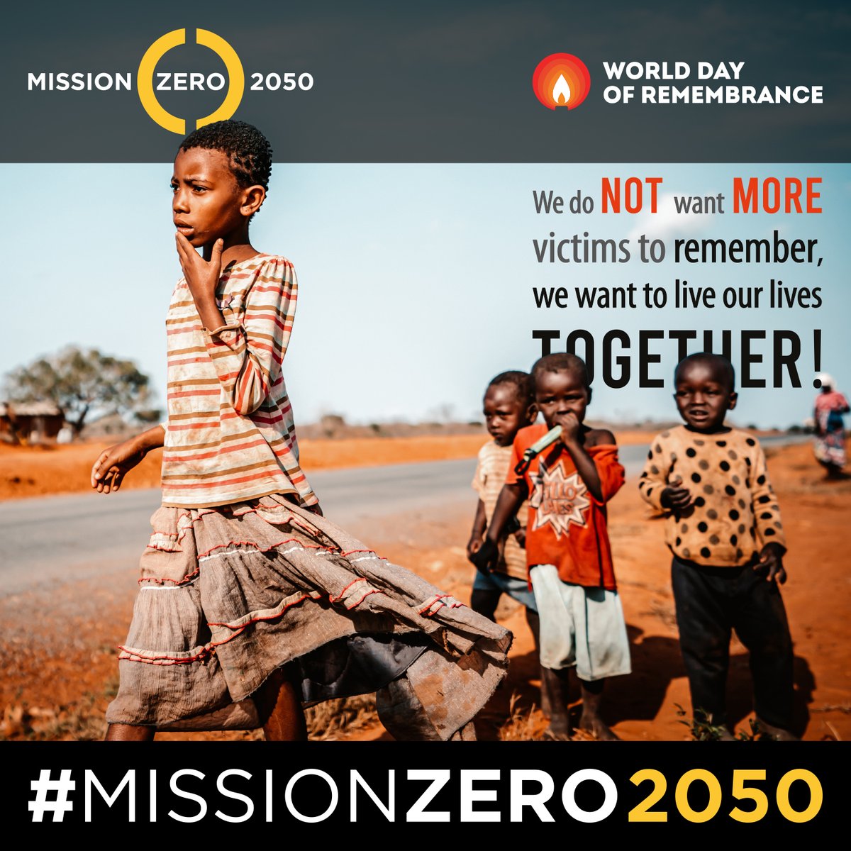 Remembering those we have lost. Supporting those who have survived. Acting everyday to save lives. #WDoR2021 #MissionZero2050