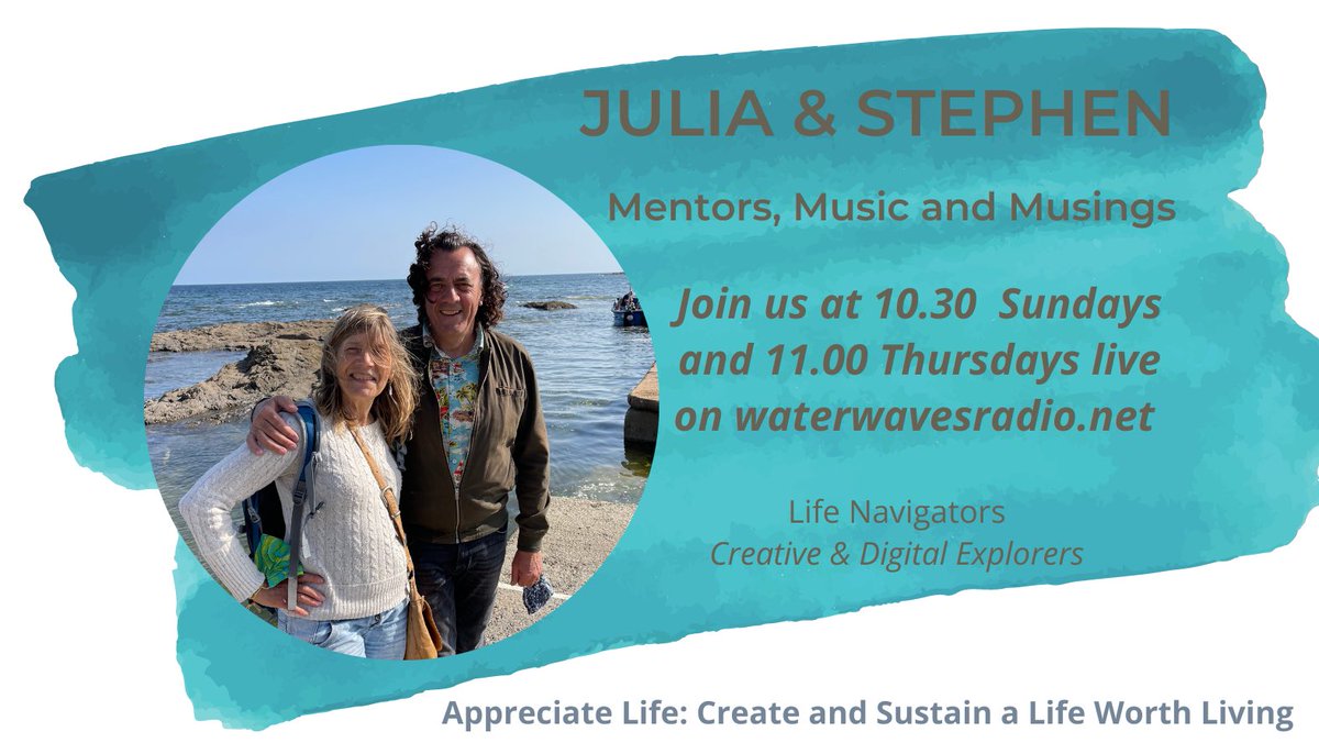 Stephen and Julia are live at 10.30 talking about making social and environmental impactful music, films and production and distribution.
We celebrate independent film making today at the Festival. Tune in WaterWaves.media ⁦<a href="/joolsolsen/">Appreciate Life</a>⁩ ⁦<a href="/waterwavesradio/">Waterwaves Radio</a>⁩
