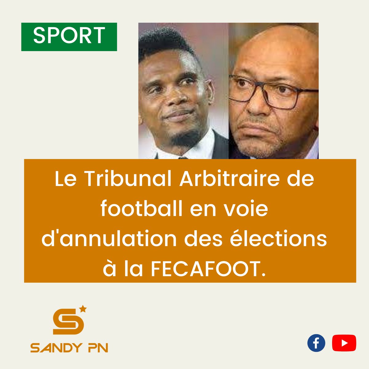 EntertainmentPn's tweet photo. Le tribunal arbitraire de sport saisit le dossier pour examen. Selon ABDOURAMAN HAMADOU, nous aura le verdict final d'ici le 10 Décembre.
#elecfecafoot
#samueletoo
#mbombonjoya https://t.co/HHJ7Trb3wY