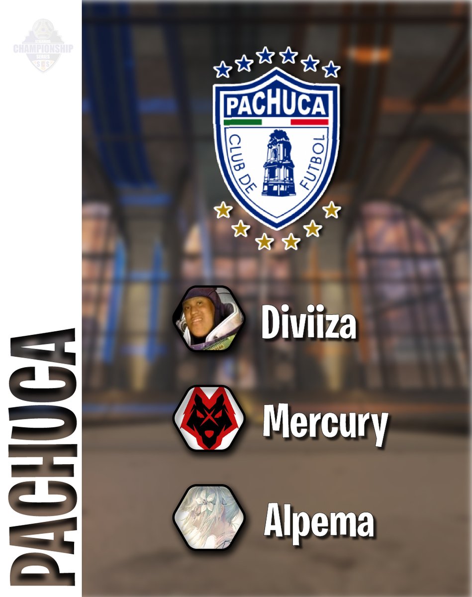 SCS_Oficial's tweet photo. Equipo No.32
Representando al "Pachuca" conformado por: @idiviiza @elmercuryx y @Alpema97 
Suerte en el torneo y den lo mejor de ustedes 🚀✨ https://t.co/2jzEM0k8V0