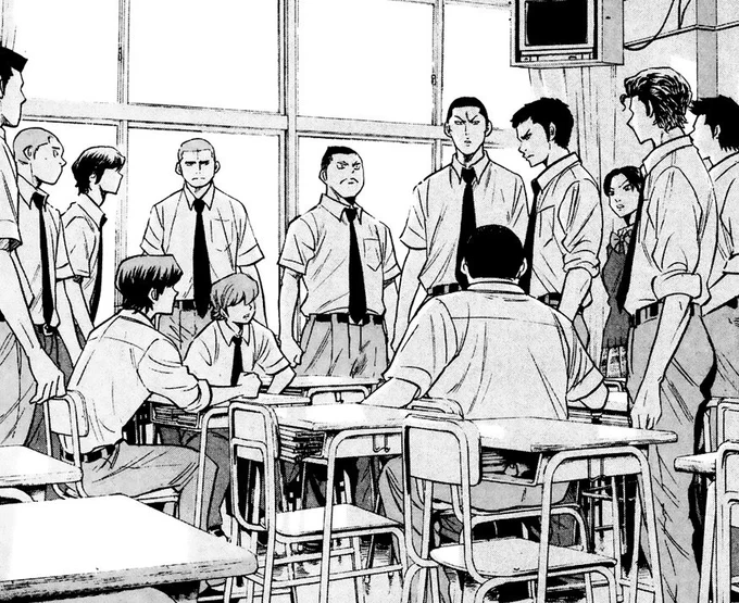 tetsu calling a team meeting at jun's desk is so funny and romantic I love them 