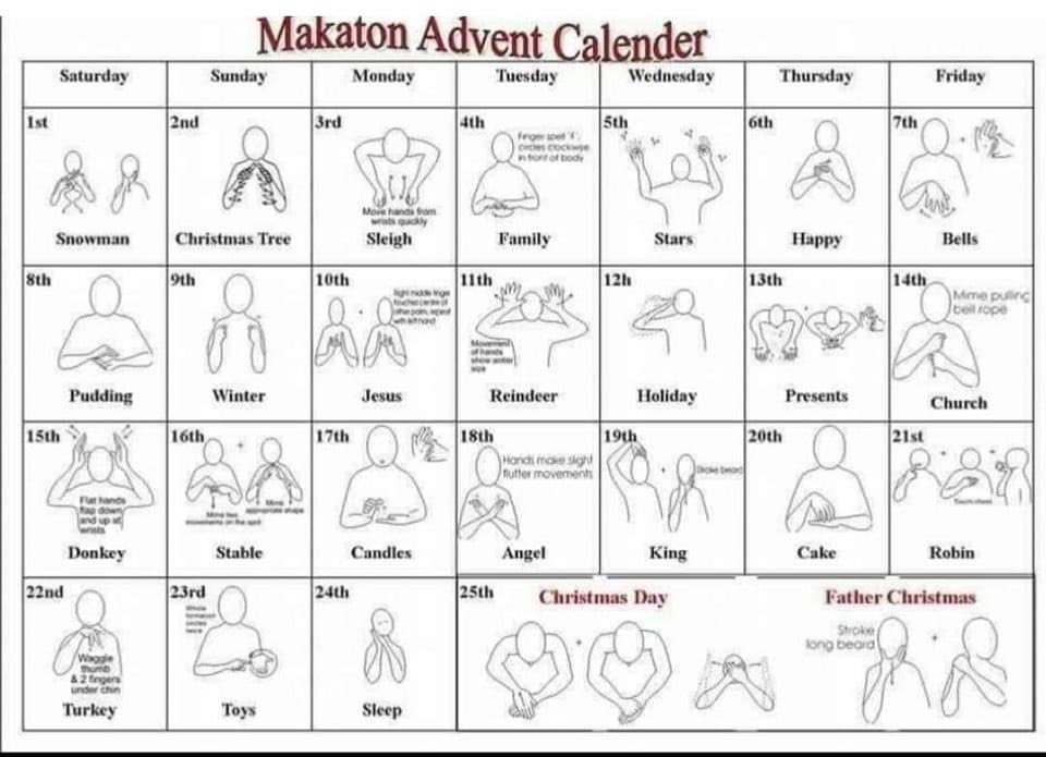 suziebooks's tweet photo. 🎄Makaton Advent Calendar🎄 Sharing from a FB page. https://t.co/co26OgwCy2