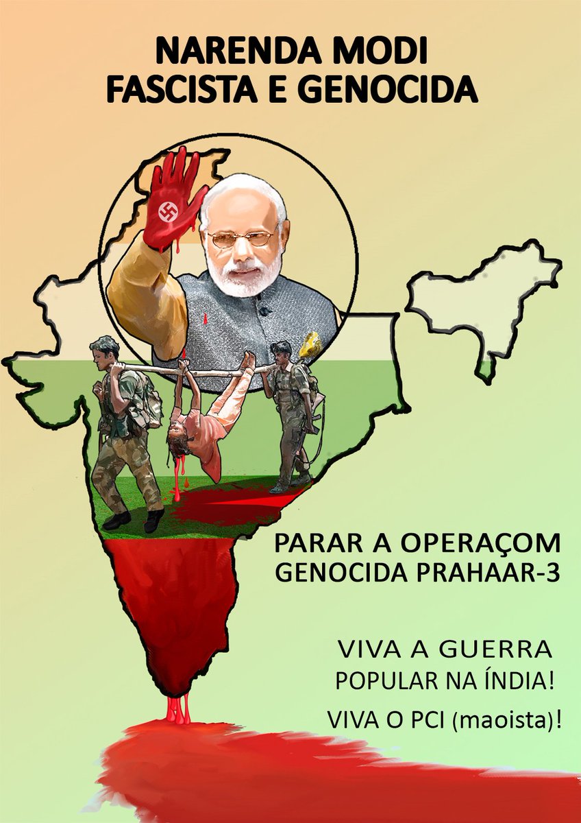 24 de novembro, campanha internacional em apoio à Guerra Popular na Índia e contra a nova operaçom genocida “Prahaar 3” Narenda Modi fascista e genocida! Parar a operaçom genocida Prahaar-3! Viva a Guerra Popular na Índia! Viva o PCI (maoista)!