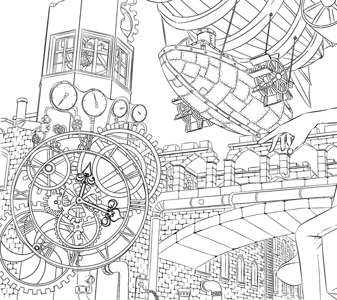背景描くのが好きなんだけど、時々気が狂ったように背景ばっか描くときがあって、これはまぁだいぶ気が狂ってたなって今は思う 