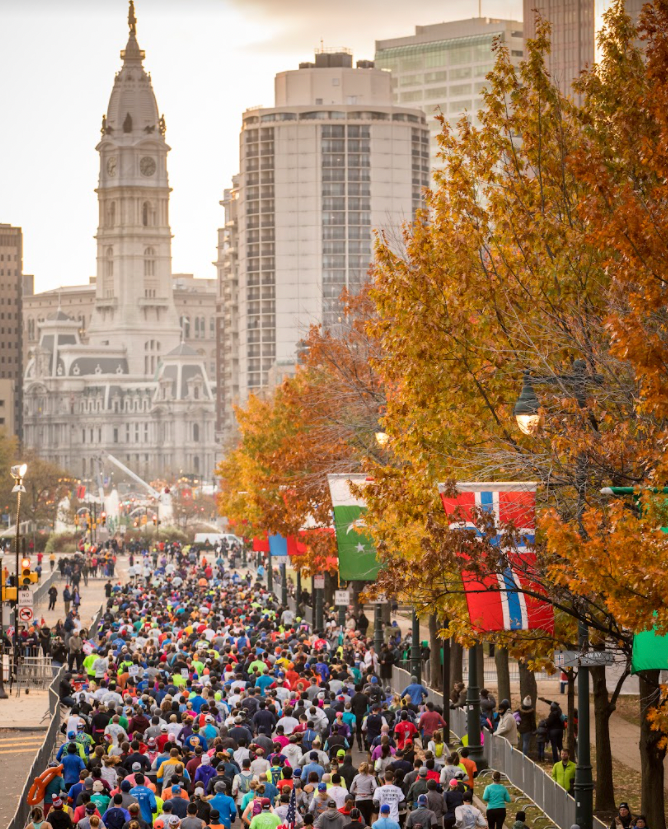 Philly_Marathon's tweet photo. Good Morning Marathoners! The @AACRFoundation Marathon starts @ 6:55 am w/ the Wheelchairs/Handcycles, followed by Runners/Walkers at 7:00am.

❗Don't forget your WRISTBANDS and BIBS. ALL participants must be wearing them to be allowed in.
#Phillymarathon #AACRFoundation https://t.co/iuEPJoQHMe