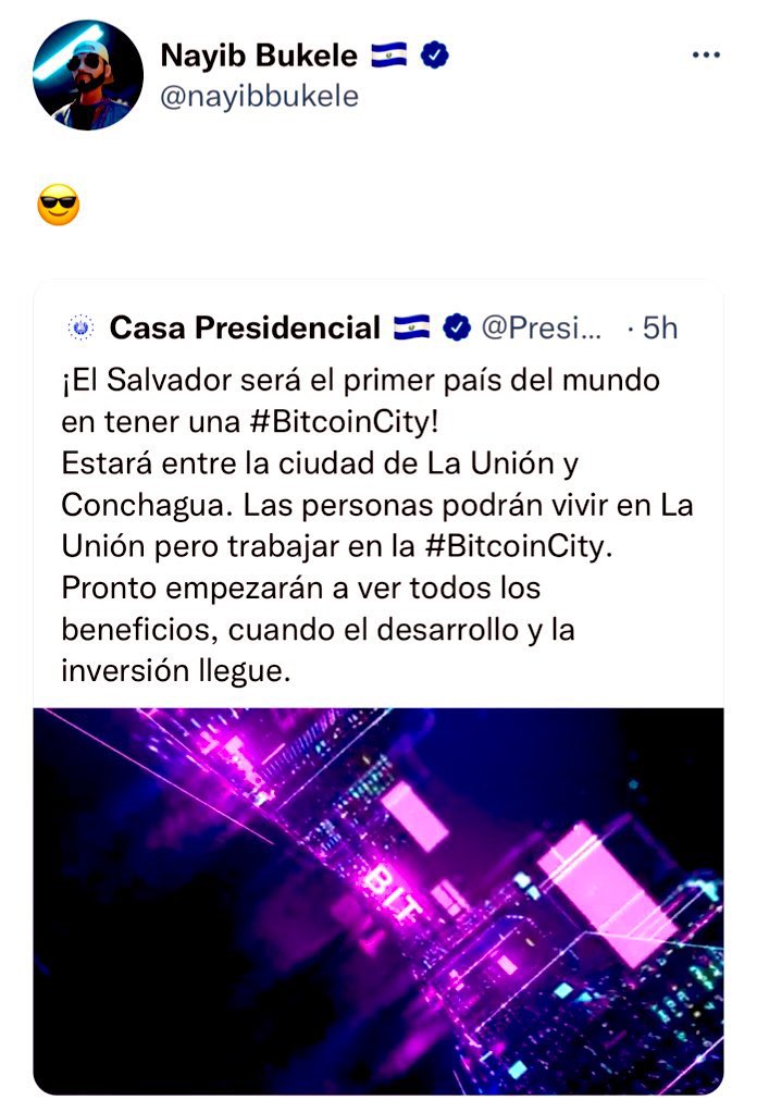 fabiocrimiosteo's tweet photo. @bitcoinarchive El Salvador will enter the books of history as the first country to start a revolution on the birth of a new independent sustainable economy #bitcoin #buybitcoin #hodlbitcoin #naybbukele #ElSalvador #elsalvadorbitcoin #revolutionbitcoin #bullishbitcoin#sol #egld #bitcoinarchive https://t.co/txnt1N4oub