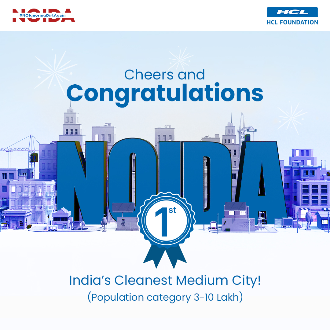 My_Clean_City's tweet photo. Congratulations to all citizens and partners, specially @noida_authority, as NOIDA becomes India's Cleanest City in the medium category (Population: 3-10 lakh).
Thank you for supporting Clean NOIDA to jointly bring about this cleanliness revolution.
#SwachhSurveskshan2021 https://t.co/CzAY2B4EzA