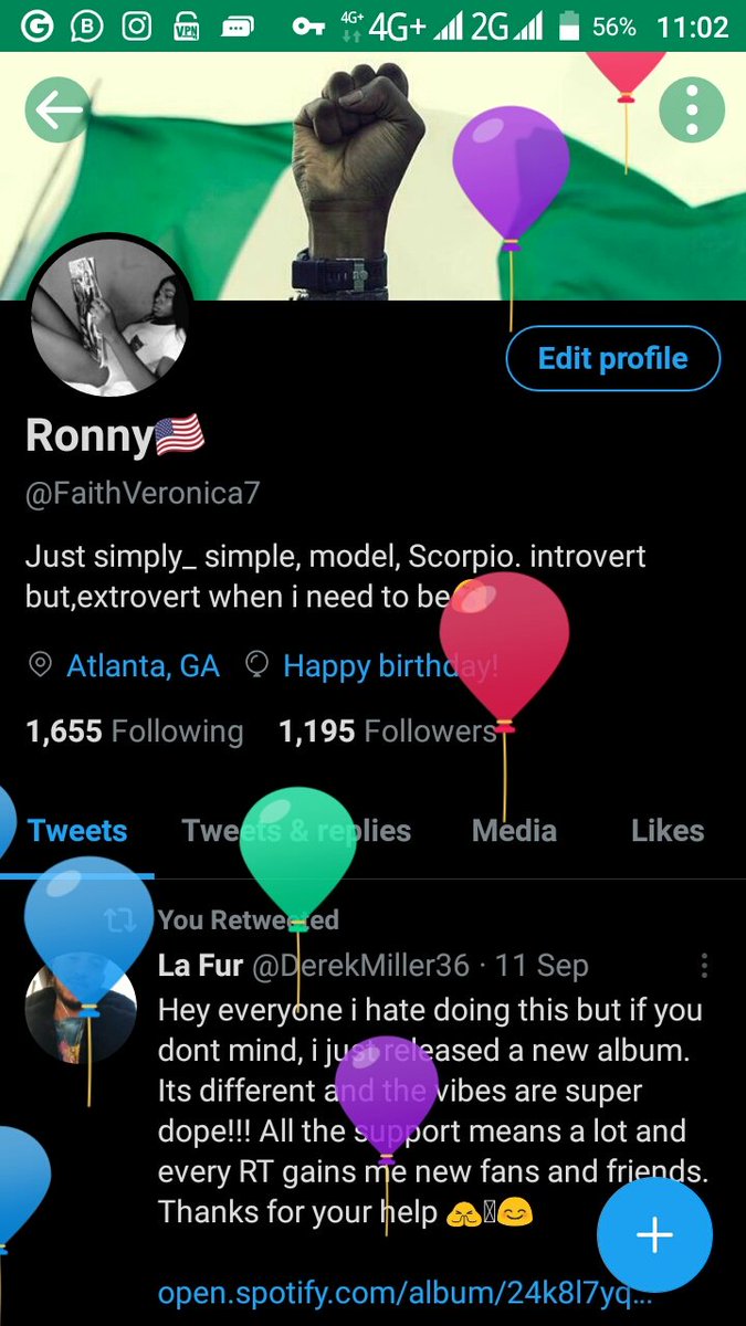 FaithVeronica7's tweet photo. @jack thank you sir o, thank you for the balloons💃💃💃🎂🎂🎂😳😳😳💜💜💜💜 https://t.co/CaUA89RkGJ