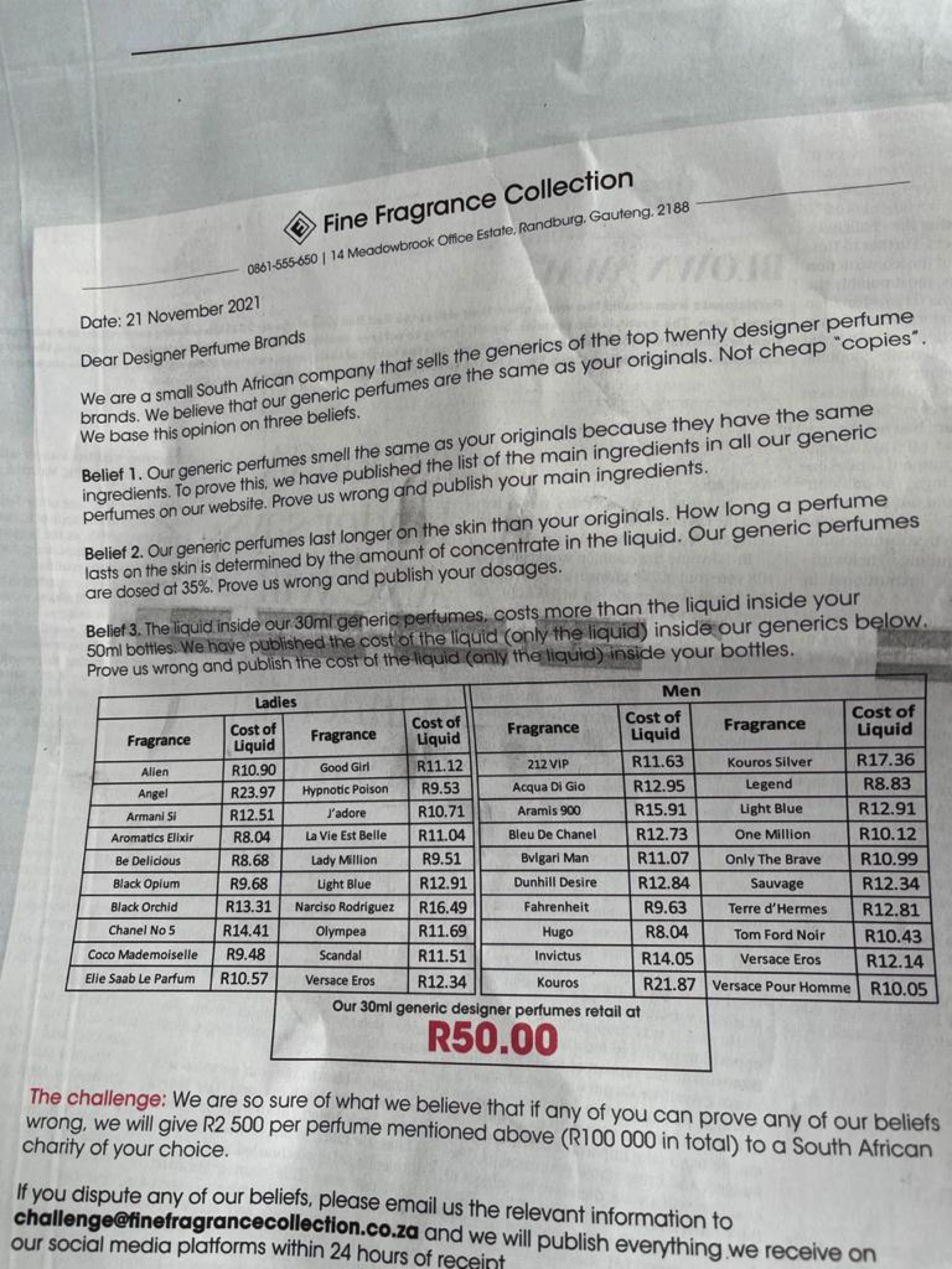 Fine fragrance collection price list new arrivals
