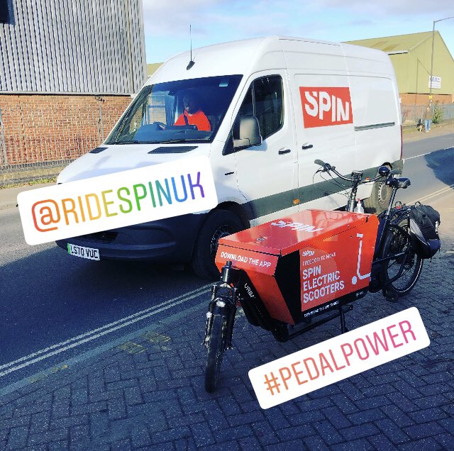 EcargoC's tweet photo. Weare out supporting @RideSpinUK across #Colchester - Spin in one of their #eVans us on the @urbanarrow @boschebikesystems #Cargoline #ecargobike - Know anyone else, any business/organisation across Essex, running eCargo Bikes and eVans to support their core business logistics?? https://t.co/u8xPiiZy73