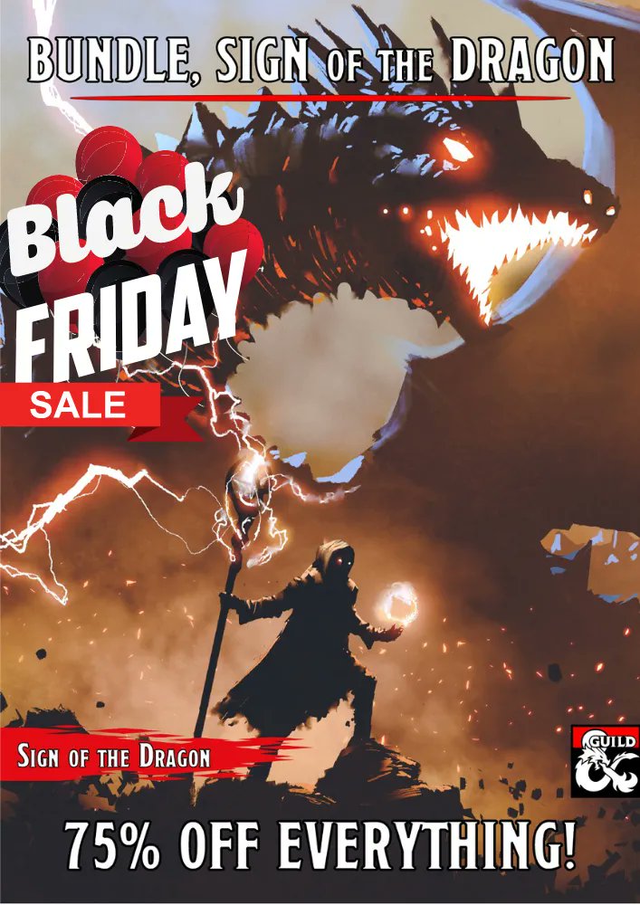 Until the end of November, you can purchase a bundle of all our products on dmsguild.com at 75% discount rate. You can find it here 👇👇
dmsguild.com/m/product/3106…

#dnd5e #dungeonsanddragons #dungeonsanddragons5e #dnd #signofthedragon #dmsguild
