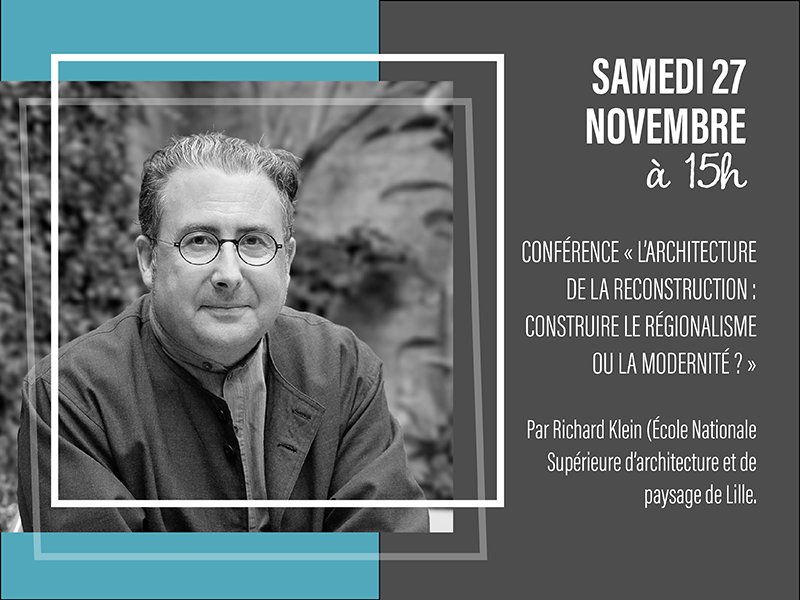 Samedi 27 novembre 15h, Historial de la Grande Guerre (Péronne) : nous sommes très heureux de vous inviter à la conférence de Richard Klein : "L'architecture de la reconstruction : construire le régionalisme ou la modernité ?"
+ d'infos : historial.fr/historial-de-l…