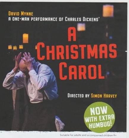 CaryfordHall's tweet photo. Saturday 18 December 19:30 
A Christmas Carol. A one-man performance by Cornish actor, David Mynne.  Suitable for adults and accompanied children 9+. Tickets adults £12 / under 18's £6 now available from https://t.co/iQMHN7ZWt1 https://t.co/VrCPBoJMLr