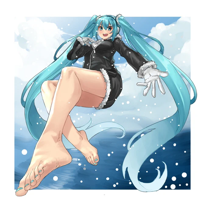 冬ミクの時期だ!
#一日一裸足絵 