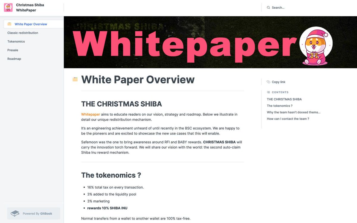 ChristmasShiba's tweet photo. You can read our white paper, you will find it on our website  https://t.co/ctKSvzvJtT
#CHRISTMASshiba #presale https://t.co/OJj8LFbWNT