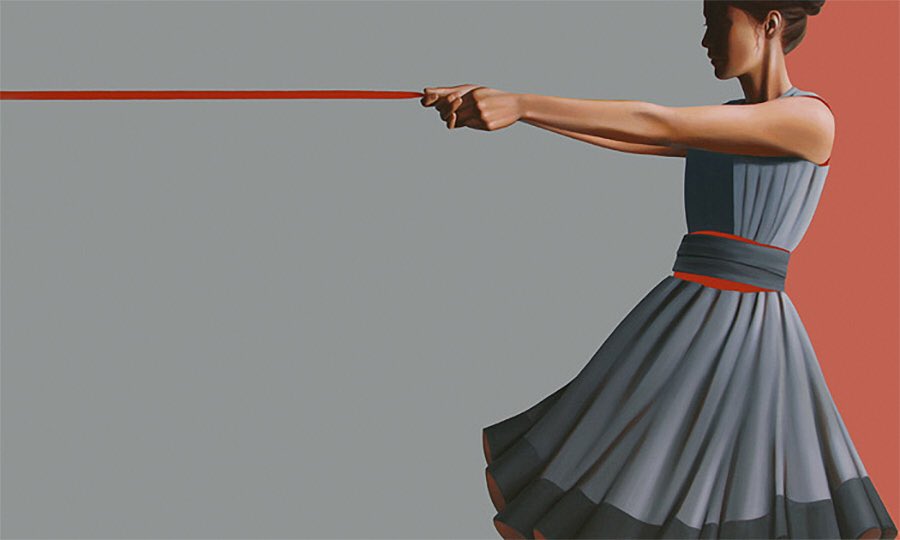 franch_laura's tweet photo. Ayer descubrí a una artista realista estadounidense que me gusta por cómo combina la emoción de la pintura figurativa tradicional con elementos abstractos y un tono minimalista. El resultado me parece, elegante y original. Hablo de Erin Cone (Lubbock, Texas, 1976).

👇🏻Abro hilo. https://t.co/hhi3bNH6ua