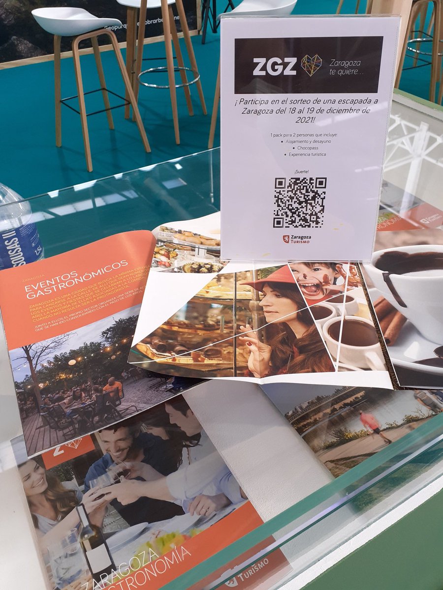 ZaragozaTurismo's tweet photo. ¿Quieres conocer #Zaragoza? 

📍Si estás en #Valladolid puedes venir a vernos a #Intur2021 en el stand de @aragonturismo en @feriavalladolid. 

👉 ¡Participa en el sorteo #ZGZtequiere y gana una estancia en Zaragoza!

😋¡Ven a conocer nuestra gastronomía con el #chocopass 🍫! https://t.co/BnUcdeSfKp