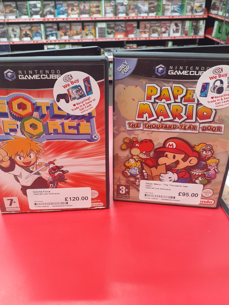 We have a fantastic collection of retro games in right now including these two amazing Game cube games! 

#cex #cexhinckley #twoyearwarranty #webuy #wesell #tradeandsave #shoplocal #castlestreet #clickandcollect #papermario #gotchaforce #gamecube #retro #Nintendo #Mario