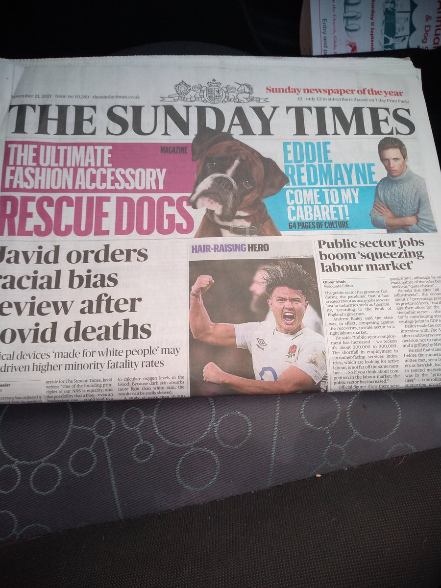 Don't usually buy the Sunday times, but today I felt a strange compulsion to get it😁😁😁