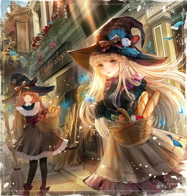 #イラストを4枚貼ると木枯しがブワッと吹いて絵柄を好いてくれる人の元へ届けてくれるらしい 
魔女やロリィタファッション、リボンやフリルなど、女の子の大好きなものを詰め込んだ
メルヘンファンタジー世界の
女の子を描いています😊
#自作品のお気に入り四天王の画像を貼る_見た人もやる 