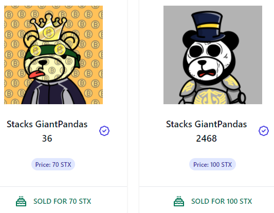 ArtOnStacks's tweet photo. Sunday updates! π
πΌ TWO more @Stx_GiantPandas SOLD for 170STX!
π§ #TheExplorerGuild 288 SOLD for 999STX and volume at over 81K!
π© @funkydonuts_nft over 5.5K in volume & bidding open!
More at https://t.co/8ATS8V19OK π
Your #NFTs secured by #Bitcoin https://t.co/9PuO0OquYw