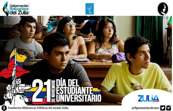 Hoy 21 de noviembre es el Día del Estudiante Universitario, extendemos nuestras felicitaciones a todos los estudiantes universitarios del país, que cada día se esfuerzan por formarse en diferentes profesiones, porque vale la pena luchar. 
@nicolasmaduro @omarprietogob