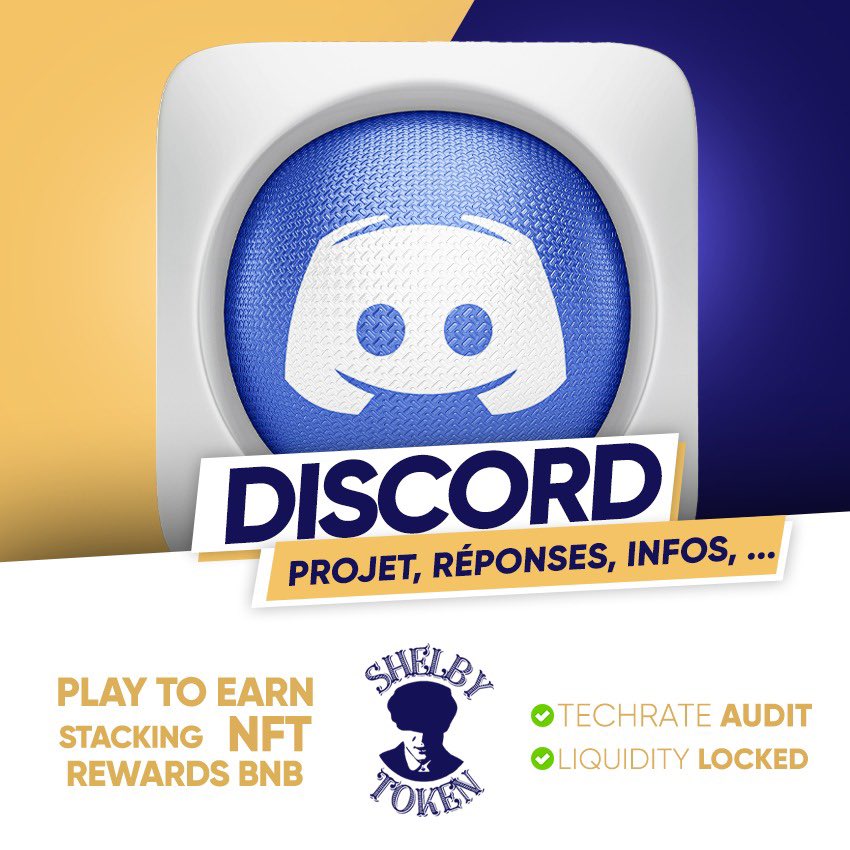 Shelbytokenio's tweet photo. Nous avons mis en place un Discord afin de répondre à toute vos questions et vous accompagner.
.
https://t.co/2aaEXLOfUN
.
#discord #crypto #casino #games #nft #token https://t.co/VchCDtnugK