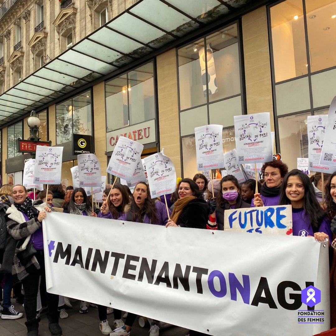 Fondationfemmes's tweet photo. ⭐ Hier, les bénévoles de la Fondation des Femmes étaient aux côtés des milliers de personnes qui ont marché partout en France contre les violences faites aux femmes. #StopFeminicides 

👉 Pour mettre un terme aux violences, faites un don sur https://t.co/vlWp5Urcmc https://t.co/zOc35TJACS