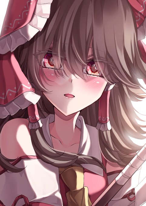 露路しぐれさん(@tuyuji_0724)の霊夢さんのイラスト塗らせていただきました!
人の線画を塗るのは初めてでとても楽しかったです!!ありがとうございました～ 