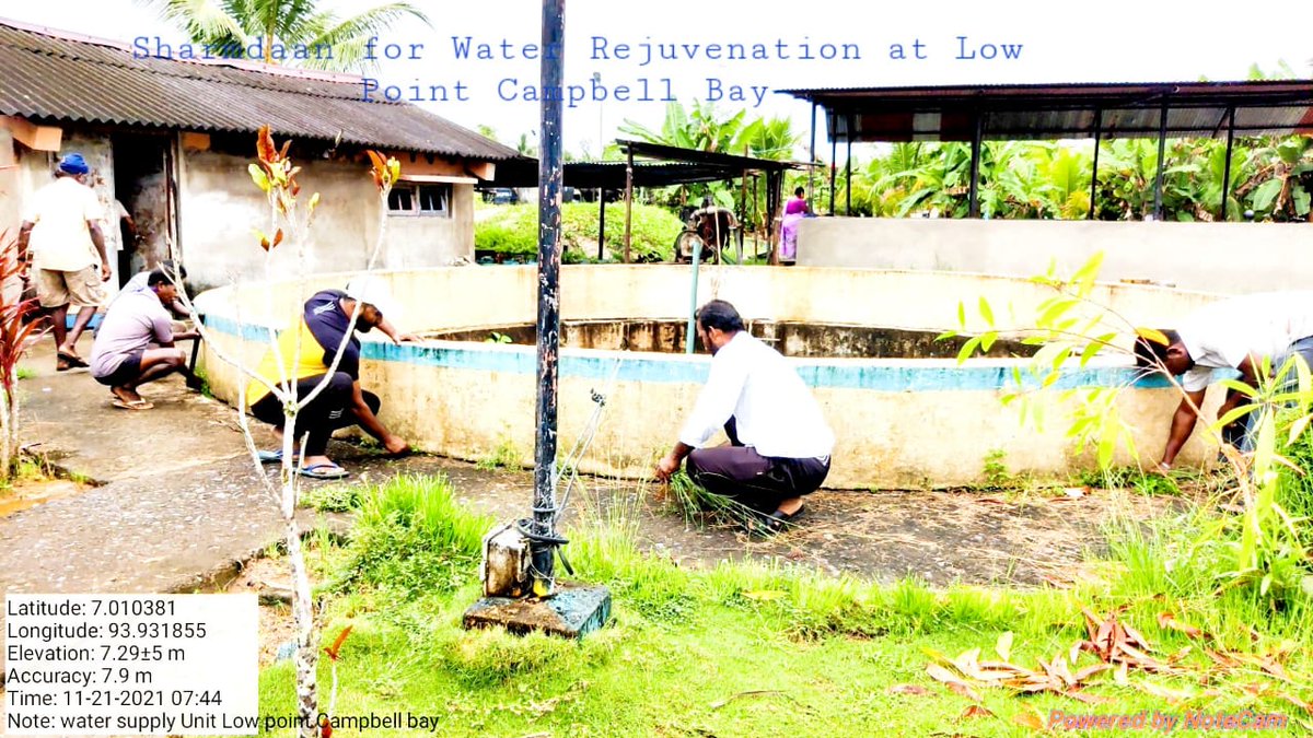 DC_Nicobars's tweet photo. Under #CatchTheRain campaign, #Shramdaan drive for rejuvenation of water bodies with #FruitTree plantation was organised involving local community &amp; officials in Campbell Bay, Nancowrie &amp; Car Nicobar. 
#SaveTheSeedPlantATree
#JalShaktiAbhiyaan 
@MediaRN_ANI 
@jitendra_narain https://t.co/bInBzFV7Bv